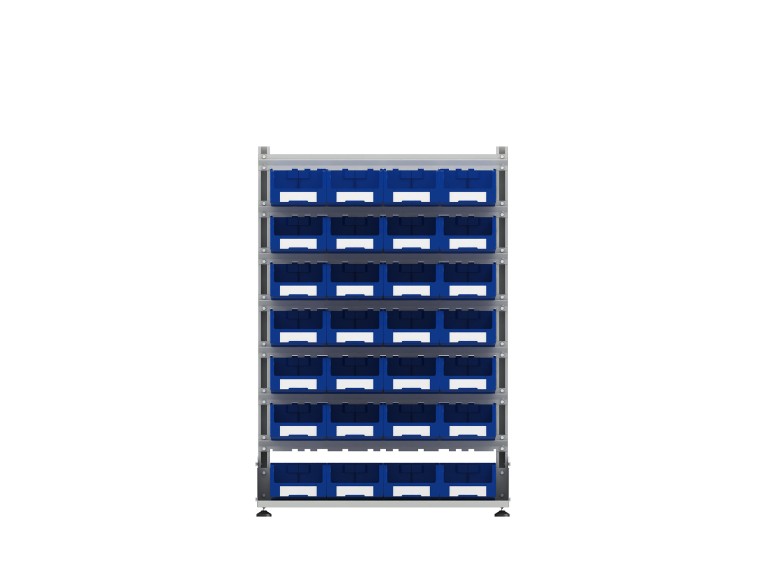 Стеллаж для пластиковых лотков SORTEX двухсторонний 1500x1000x800.03 купить в Кемерово