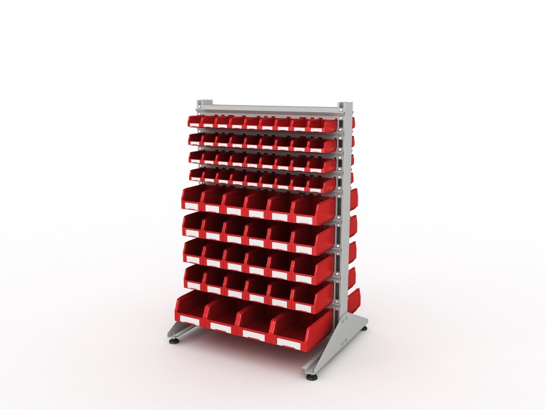 Стеллаж для пластиковых лотков SORTEX двухсторонний 1500x1000x800.05 купить в Кемерово