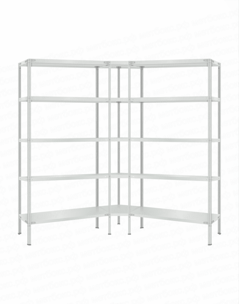 Стеллаж угловой 2000х1800х1800 (5 ярусов глубиной 600мм) купить в Кемерово Стеллаж угловой 2000х1800х1800 (5 ярусов глубиной 600мм) купить в Кемерово