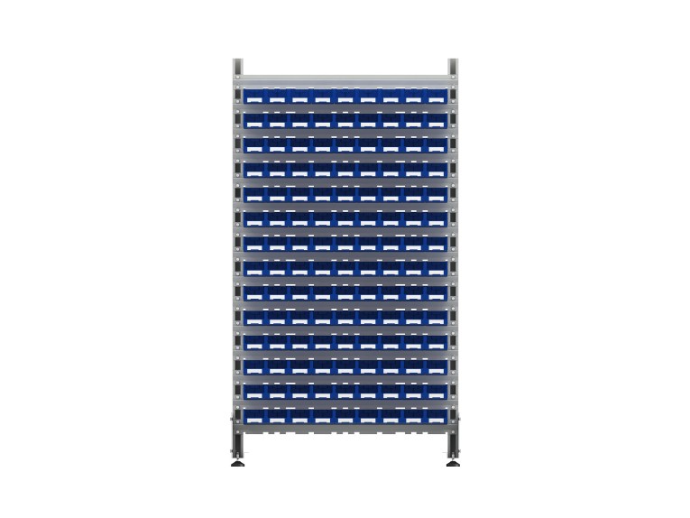 Стеллаж для пластиковых лотков SORTEX двухсторонний 1800x1000x800.01 купить в Кемерово