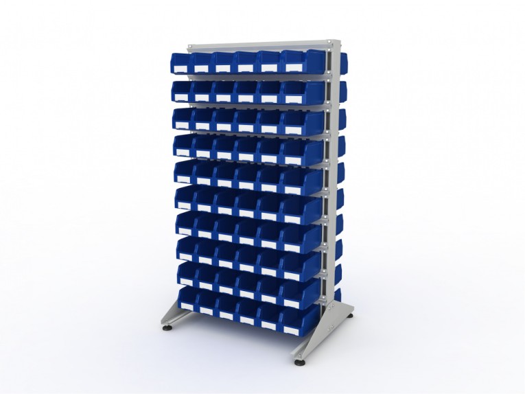 Стеллаж для пластиковых лотков SORTEX двухсторонний 1800x1000x800.02 купить в Кемерово