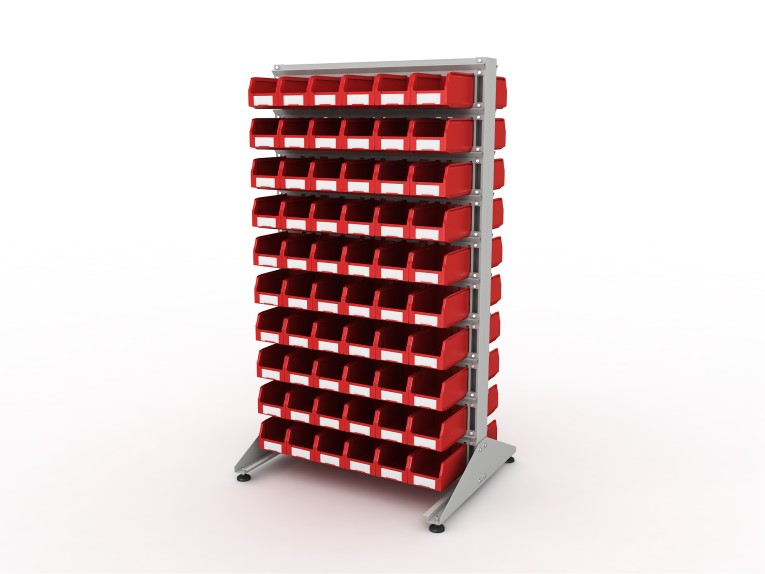 Стеллаж для пластиковых лотков SORTEX двухсторонний 1800x1000x800.02 купить в Кемерово