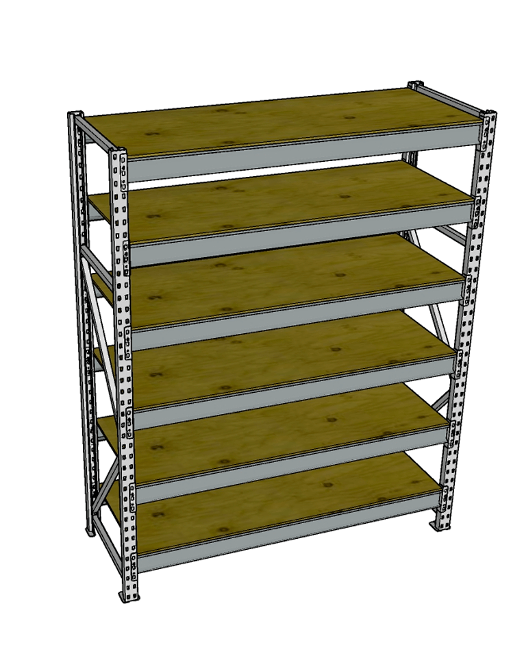 Стеллаж грузовой СГР 3000x900x400 6 полок (фанера) купить в Кемерово Стеллаж грузовой СГР 3000x900x400 6 полок (фанера) купить в Кемерово