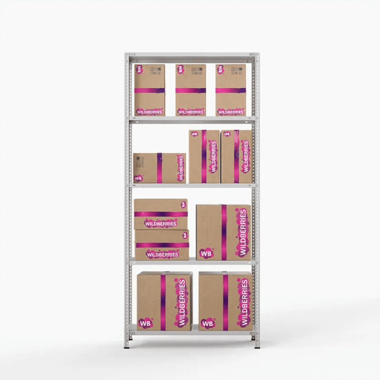 Стеллаж ПВЗ Wildberries 2000х1000х400 5 полок купить в Кемерово Стеллаж ПВЗ Wildberries 2000х1000х400 5 полок купить в Кемерово