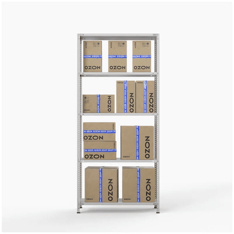 Стеллаж ПВЗ Озон 2000х1000х400 5 полок купить в Кемерово