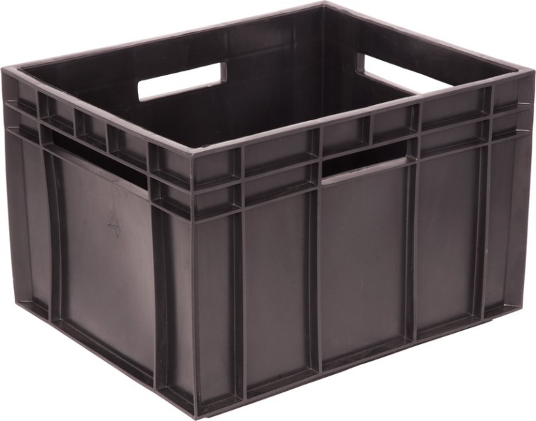 Ящик 350х430х285 молочный "Фин-Пак" Б чёрный купить в Кемерово