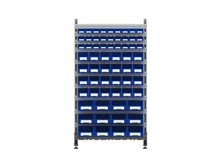 Стеллаж для пластиковых лотков SORTEX двухсторонний 1800x1000x800.05 купить в Кемерово