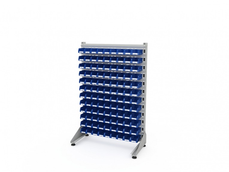 Стеллаж для пластиковых лотков SORTEX односторонний 1500x1000x450.01 купить в Кемерово Стеллаж для пластиковых лотков SORTEX односторонний 1500x1000x450.01 купить в Кемерово