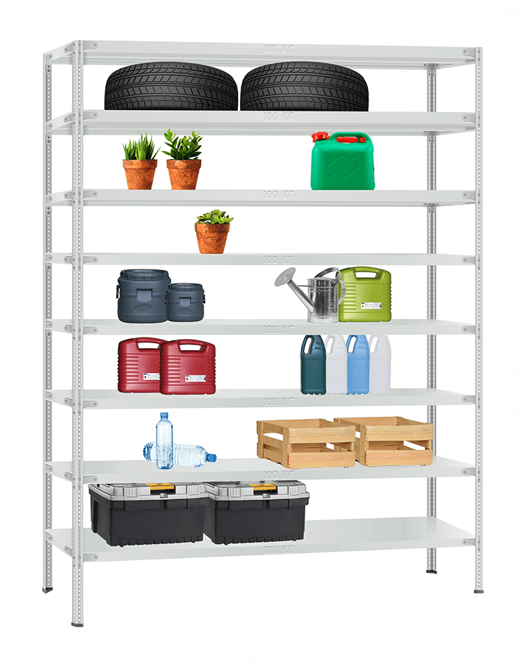 Стеллаж металлический Титан МС-900 2300x1000x400 8 полок купить в Кемерово Стеллаж металлический Титан МС-900 2300x1000x400 8 полок купить в Кемерово