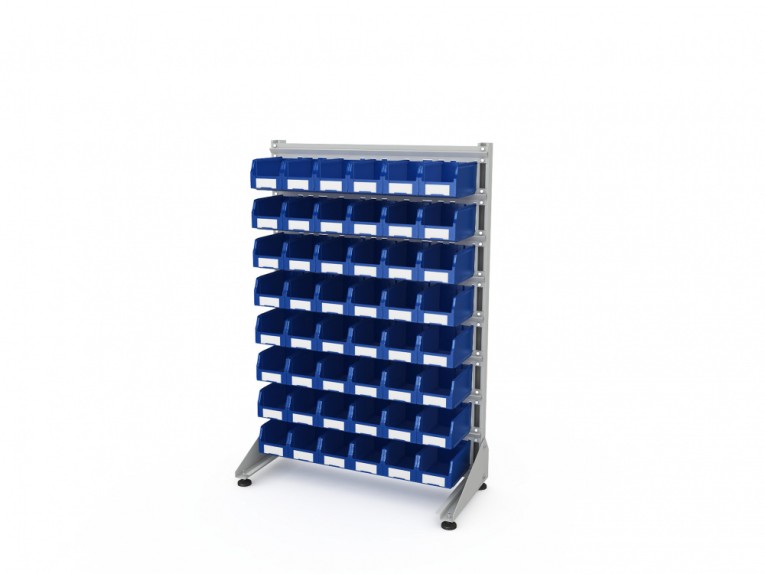 Стеллаж для пластиковых лотков SORTEX односторонний 1500x1000x450.02 купить в Кемерово Стеллаж для пластиковых лотков SORTEX односторонний 1500x1000x450.02 купить в Кемерово