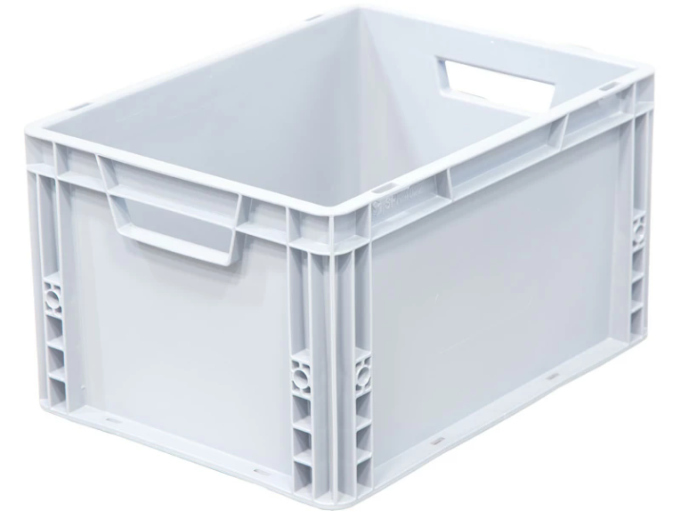 Ящик 400х300х220 сплошной, усиленное дно, цв. серый купить в Кемерово Ящик 400х300х220 сплошной, усиленное дно, цв. серый купить в Кемерово