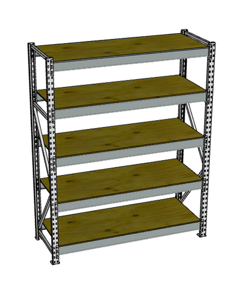 Стеллаж грузовой СГР 2500x1200x600 5 полок (фанера) купить в Кемерово Стеллаж грузовой СГР 2500x1200x600 5 полок (фанера) купить в Кемерово