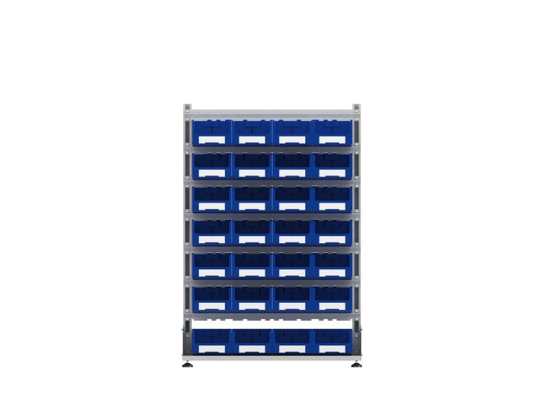 Стеллаж для пластиковых лотков SORTEX односторонний 1500x1000x450.03 купить в Кемерово Стеллаж для пластиковых лотков SORTEX односторонний 1500x1000x450.03 купить в Кемерово