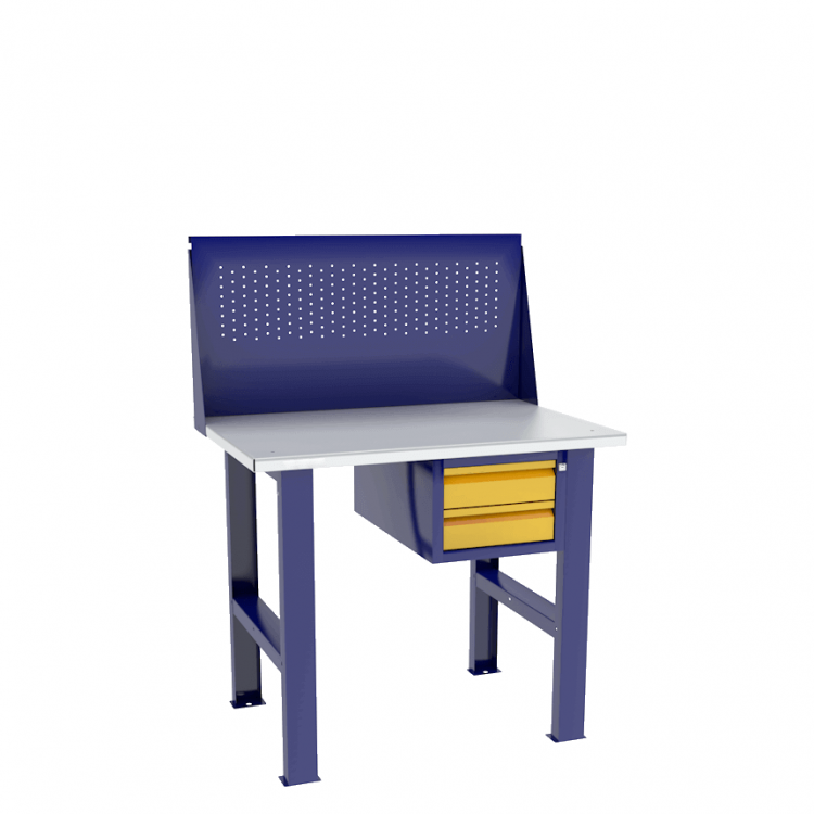 Верстак бестумбовый с подвесным ящиком ВП-Э с экраном купить в Кемерово