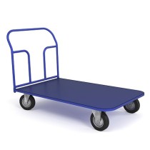 Тележка платформенная ТП 10 (г/п 550 кг, 1800x800 мм, колеса литая протекторная резина 200 мм)