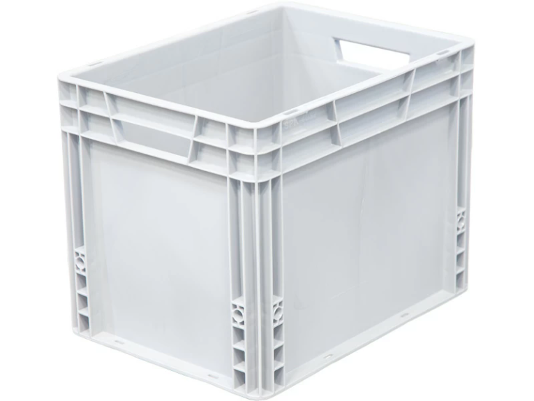 Ящик 400х300х320 сплошной, усиленное дно, цв. серый купить в Кемерово Ящик 400х300х320 сплошной, усиленное дно, цв. серый купить в Кемерово