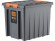 Контейнер особопрочный Rox Box PRO 50 (500х390х390 мм с крышкой и клипсами, на роликах, антрацит) купить в Кемерово