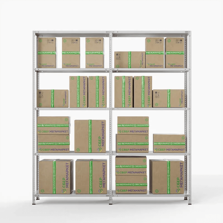 Стеллаж ПВЗ Сбер 2000х2000х400 5 полок купить в Кемерово Стеллаж ПВЗ Сбер 2000х2000х400 5 полок купить в Кемерово