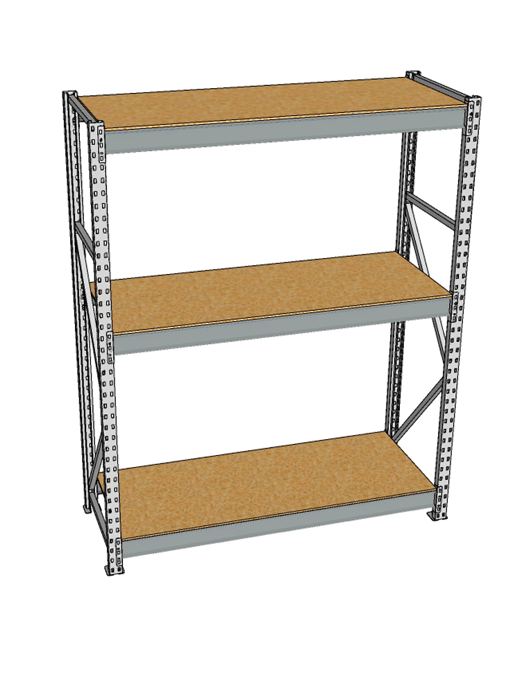 Стеллаж грузовой СГР 3000x1500x800 3 полки (ДСП) купить в Кемерово Стеллаж грузовой СГР 3000x1500x800 3 полки (ДСП) купить в Кемерово