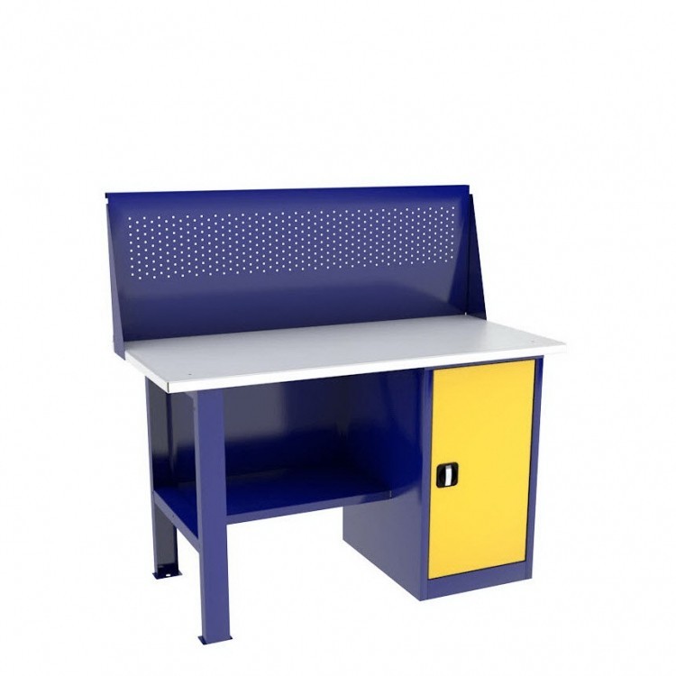 Однотумбовый слесарный верстак ВП-2/1,4 с экраном купить в Кемерово