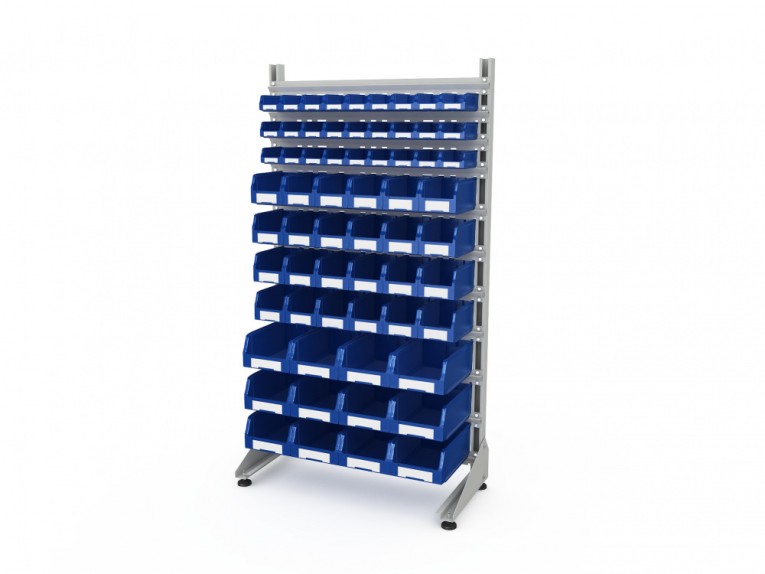 Стеллаж для пластиковых лотков SORTEX односторонний 1800x1000x450.05 купить в Кемерово Стеллаж для пластиковых лотков SORTEX односторонний 1800x1000x450.05 купить в Кемерово