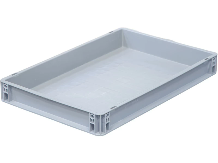 Ящик 600х400х75 сплошной, усиленное дно, цв. серый купить в Кемерово