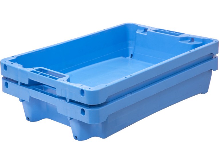 Ящик рыбный 600х400х125 конусный 7-10 кг/15 л с дренажными отверстиями синий 83630300 купить в Кемерово