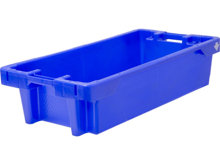 Ящик рыбный 800х450х190 конусный 20 кг/35 л с дренажными отверстиями синий 81670300 купить в Кемерово Ящик рыбный 800х450х190 конусный 20 кг/35 л с дренажными отверстиями синий 81670300 купить в Кемерово