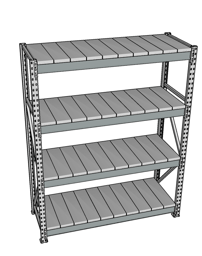 Стеллаж грузовой СГР 3000x1800x800 4 полки (металл) купить в Кемерово Стеллаж грузовой СГР 3000x1800x800 4 полки (металл) купить в Кемерово