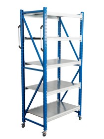 Стеллаж мобильный БиКом СТ-4 250x120x90 5 полок