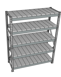 Стеллаж грузовой СГР 3000x900x400 5 полок (металл)