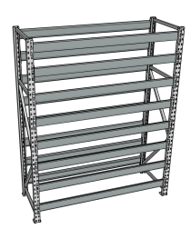 Стеллаж грузовой СГР 2000x900x600 8 полок (без настила)