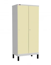 Шкаф-локер ДиКом УНО-421, корпус RAL 7038, двери RAL 1015, на ножках